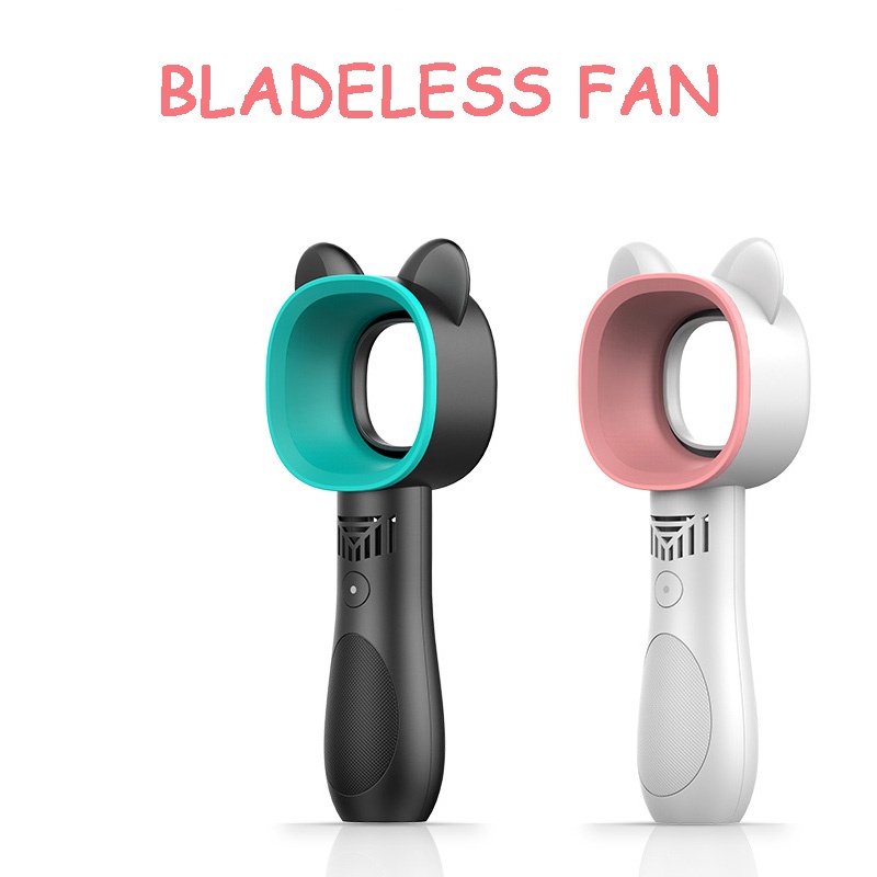 Quạt Làm Mát Mini Cầm Tay 2000mAh Cổng Sạc USB Không Cánh Gió Mạnh