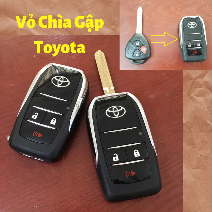 [MỚI] Vỏ Chìa Khoá Cao Cấp Độ Gập Xe Toyota Innova, Fortuner, Vios, Yaris, corolla Altis, Camry...