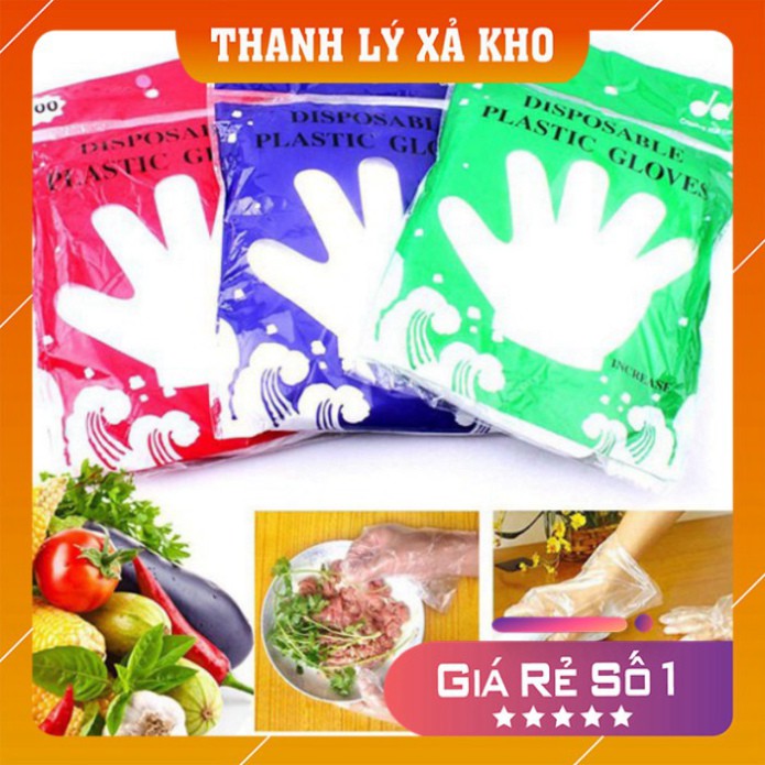 Găng tay nilon 𝑭𝒓𝒆𝒆𝒔𝒉𝒊𝒑 Set 100 găng tay nilong chế biến thực phẩm tiện dụng