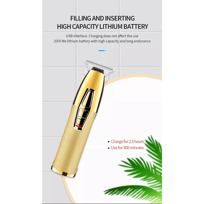 Máy cạo râu cắt tóc chuyên nghiệp Kemei 0mm có phụ kiện
