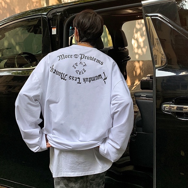 Áo Thun Nam Dài Tay Cổ Tròn Thời Trang Hàn