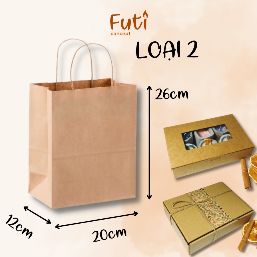 Túi Giấy Xi Măng Giấy Dày - Túi Giấy Kraft đựng có quai