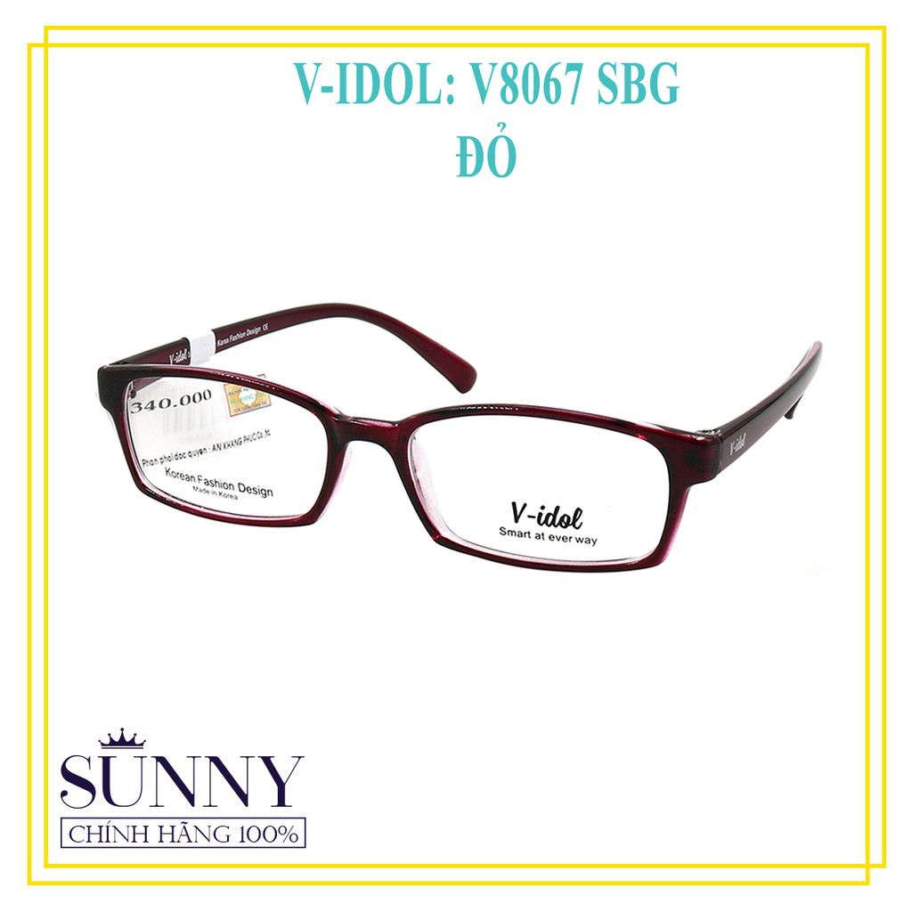 Gọng kính nam nữ chính hãng Vidol V8067 - kèm tem thẻ bảo hành toàn quốc