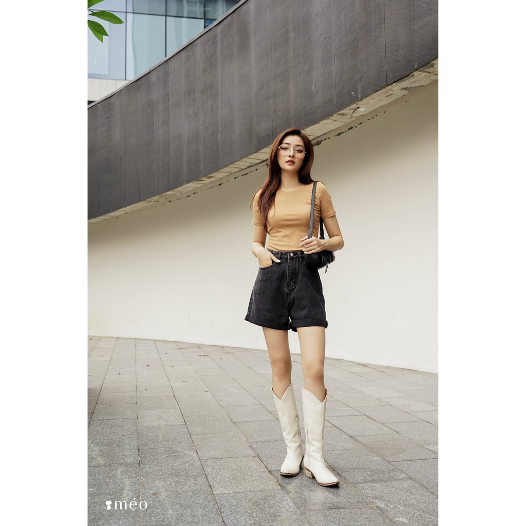 Áo dệt kim cổ tròn ngắn tay Lary [Méo Shop] | BigBuy360 - bigbuy360.vn