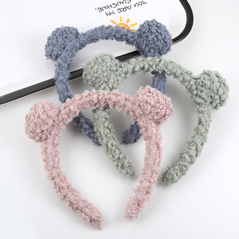 Băng Đô Cài Tóc Rửa Mặt Hình Gấu Hoạt Hình Nhồi Bông Đáng Yêu