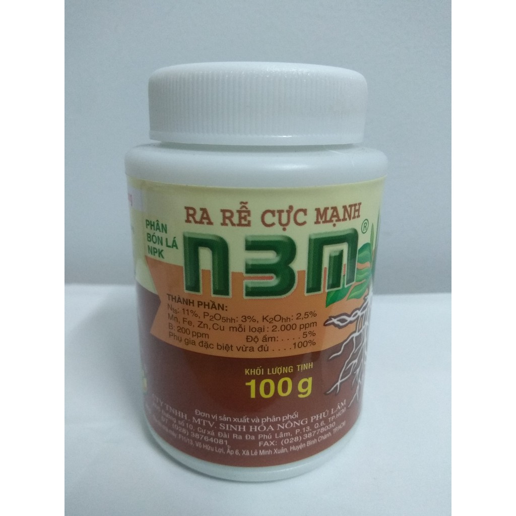 Phân bón lá NPK ra rễ cực mạnh N3M - chai 100 gram