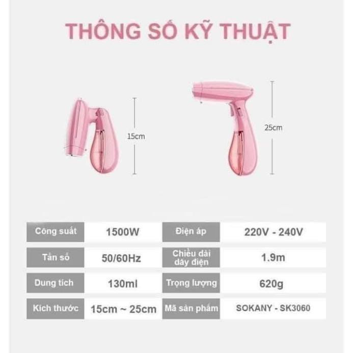 Bàn là, bản ủi cầm tay hơi nước ❤️FREESHIP❤️ Sokany SK-3060