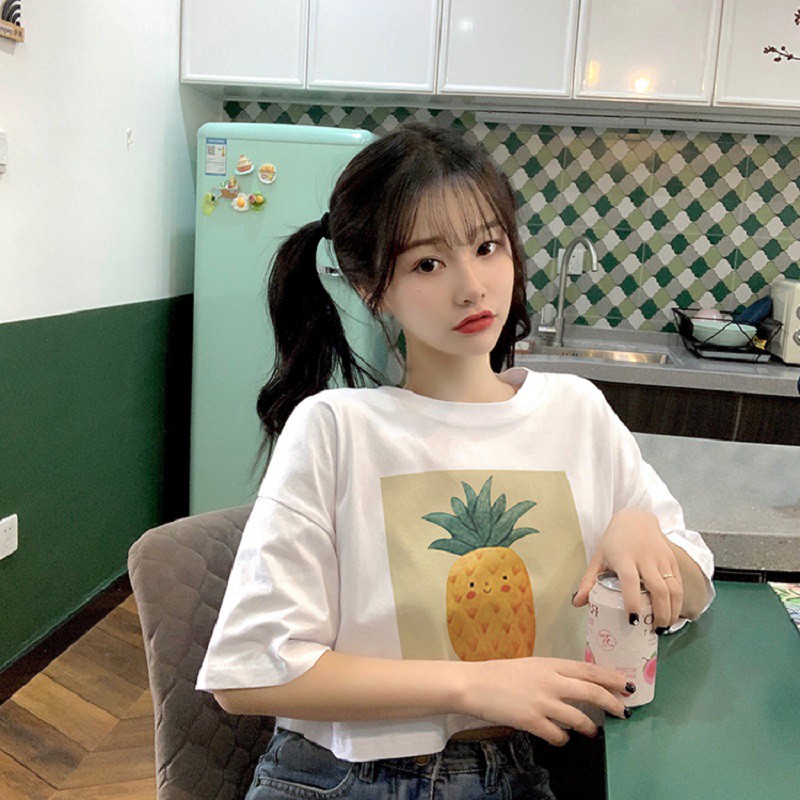 Áo Thun Croptop QUẢ DỨA Form Rộng Hot Trend - VIETCENTRE | BigBuy360 - bigbuy360.vn