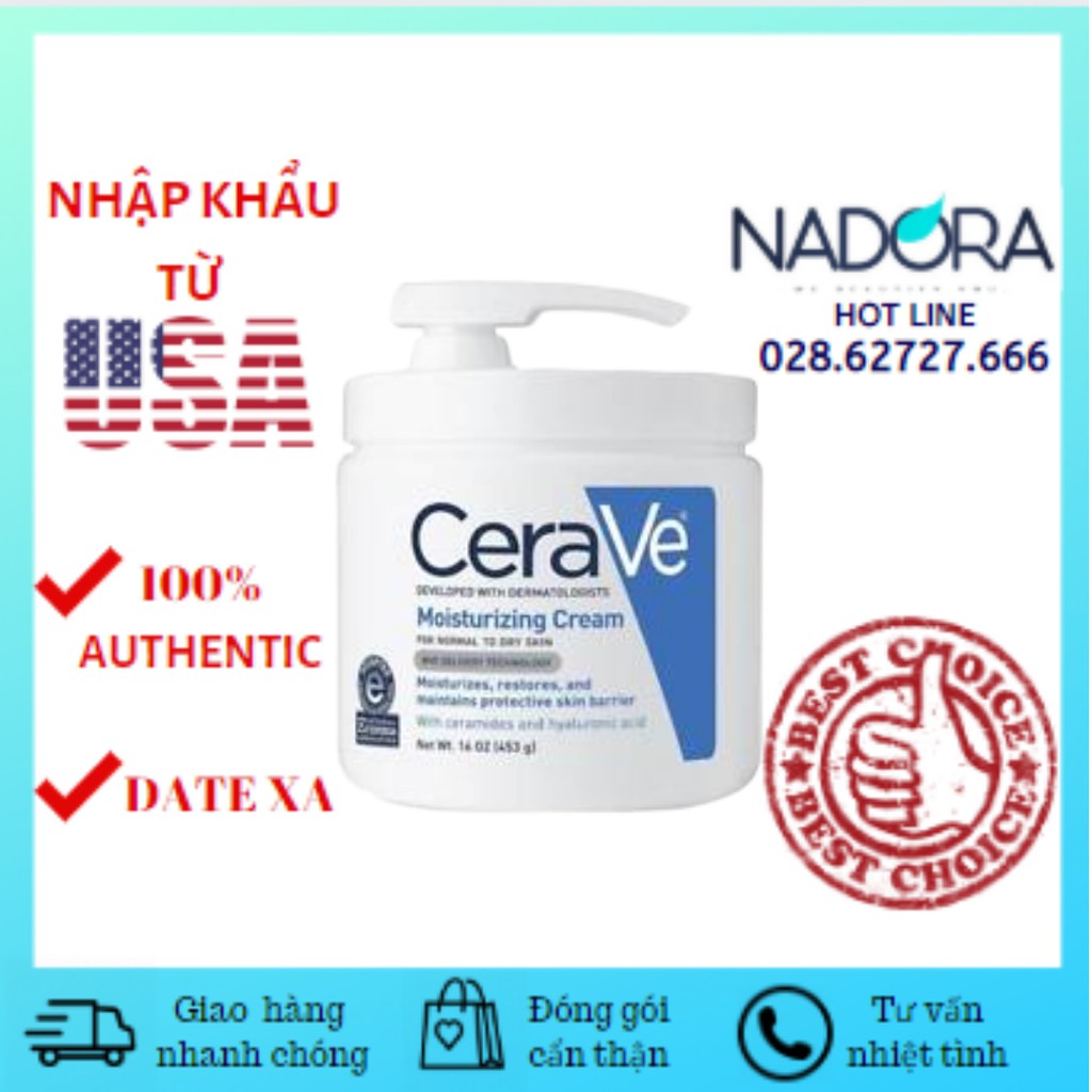 [CÓ VÒI] Kem Dưỡng Ẩm CERAVE Moisturizing Cream