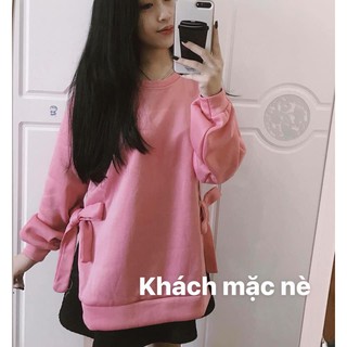 Áo Nỉ Buộc Nơ Cực Yêu[có ảnh thật]
