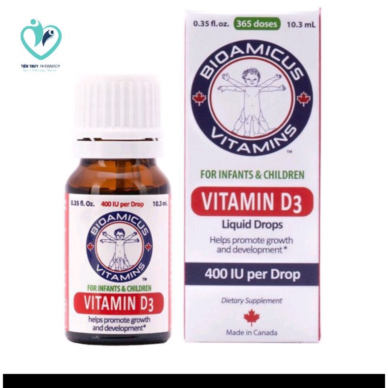 [Hàng chính hãng]Vitamin D3 Bioamicus-bổ sung vitamin D3 cho trẻ