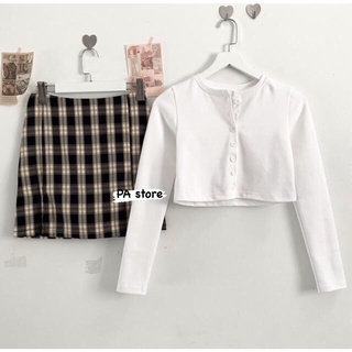 Áo khoác cardigan croptop (kèm ảnh thật)