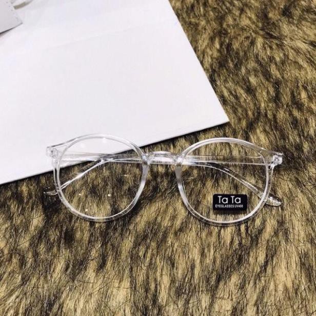 Gọng kính giả cận nam nữ cao cấp Hàn Quốc - Kính cận tròn không độ mẫu đẹp lạ JJTT - Tặng kèm túi đựng + Khăn lau | BigBuy360 - bigbuy360.vn