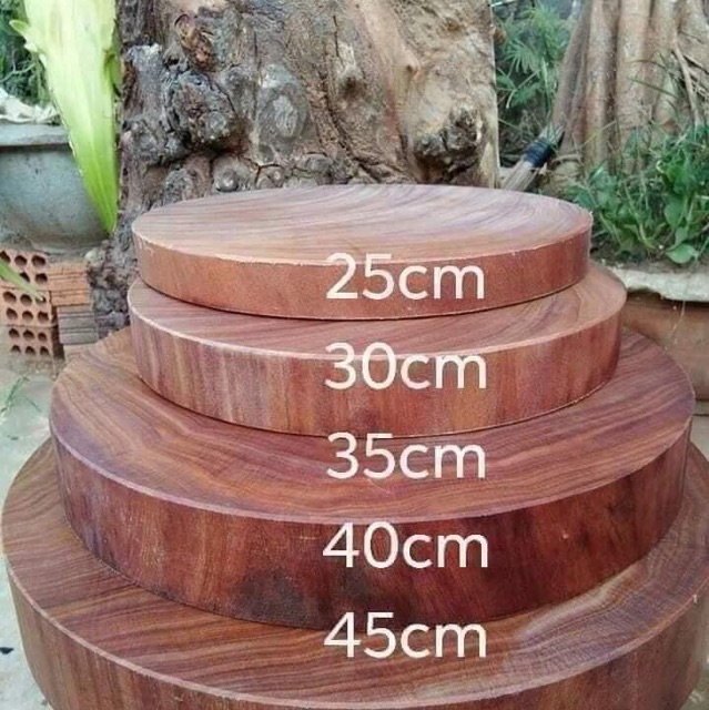 Thớt gỗ nghiến zai 35cm