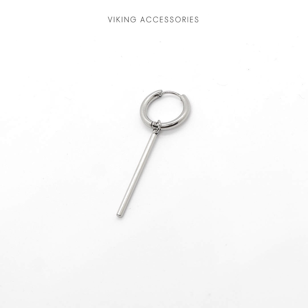 Khuyên Tai Nam Nữ Thép Y Tế Không Gỉ Charm Chiếc Gậy Cá Tính