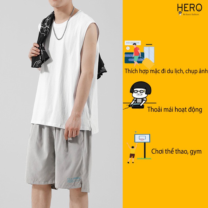 [100% COTTON] Áo Sát Nách Tanktop Unisex MrHero Form Rộng Trơn Outfits Năng Động Áo 3 lỗ Tập Gym Thể thao AP06 | BigBuy360 - bigbuy360.vn