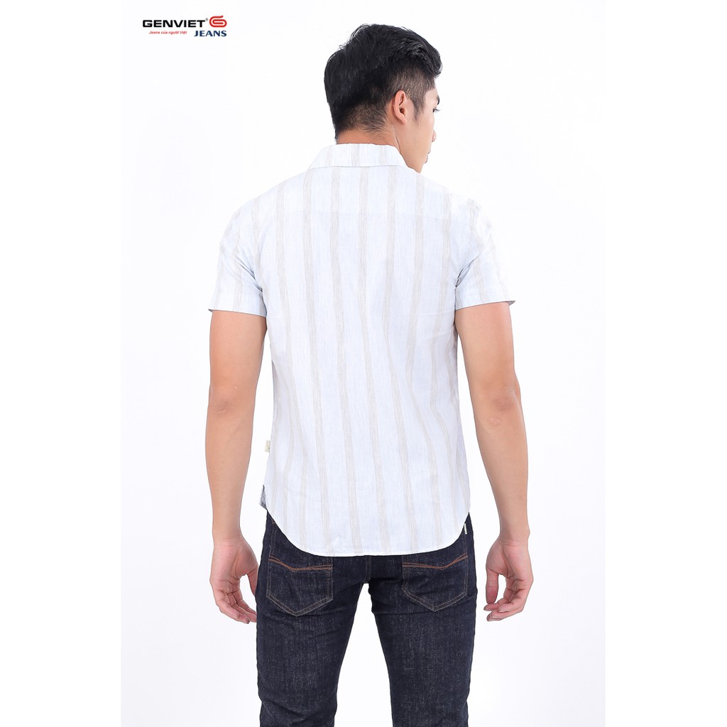 Áo sơ mi cộc tay nam T3321L416 GENVIET | BigBuy360 - bigbuy360.vn