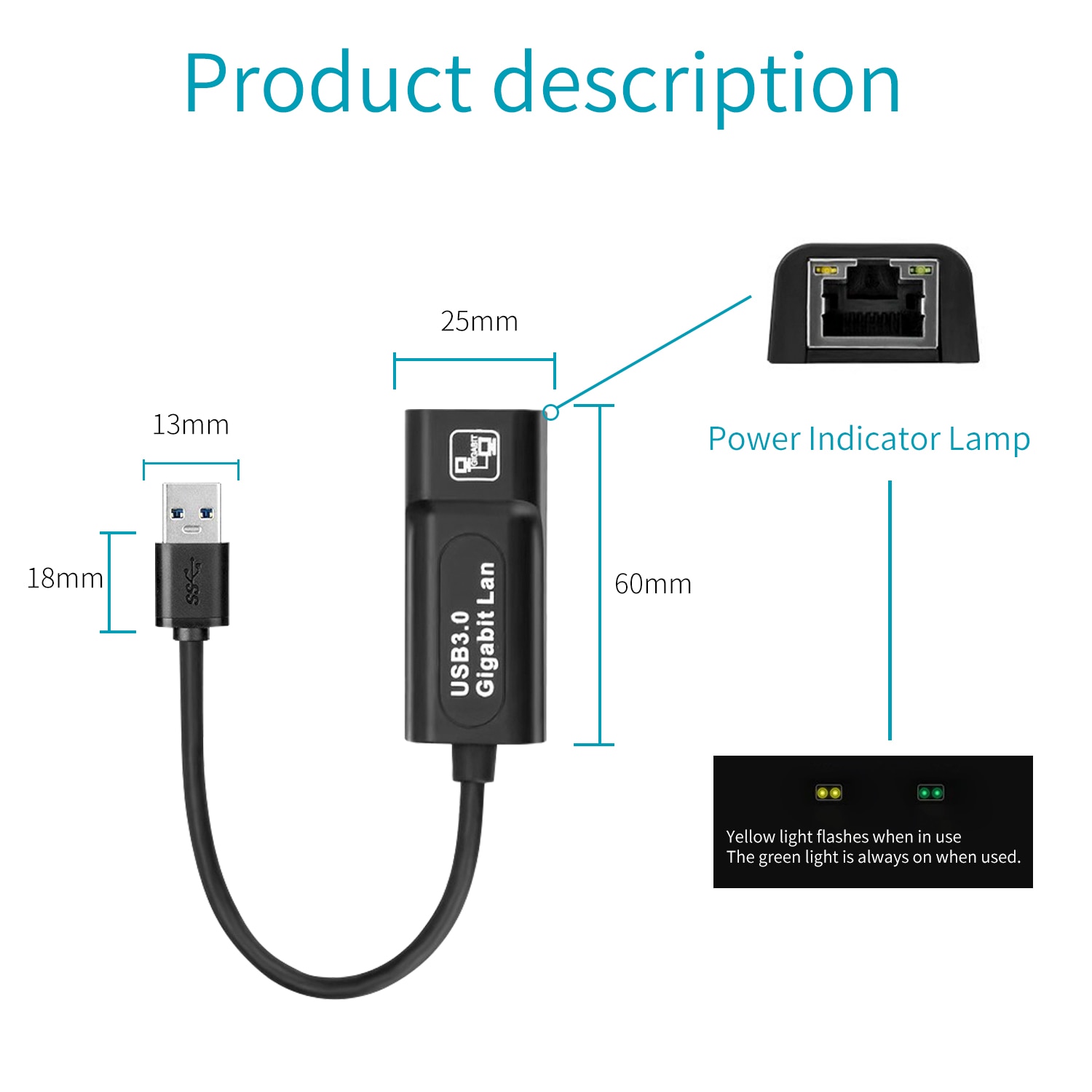 Đầu Chuyển Đổi Usb 3.0 Usb Rj45 Lan Ethernet Sang Rj45 Lan Cho Windows 10 Macbook Xiaomi Mi Pc