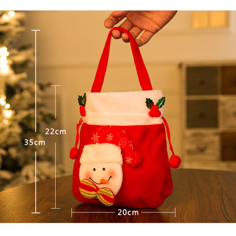 Túi dây rút đựng quà giáng sinh dễ thương