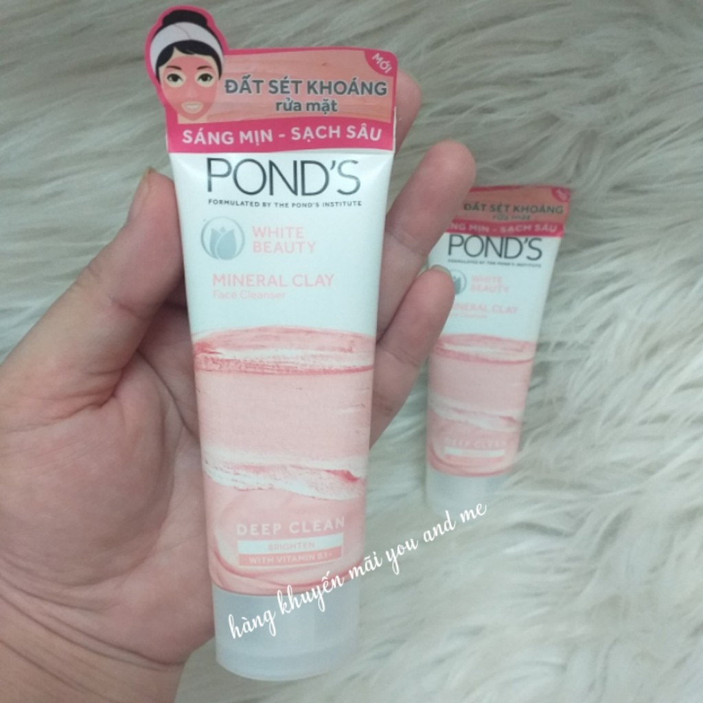 (40g) Sữa Rửa Mặt Pond's Đất Sét Khoáng Sạch Sâu Sáng Mịn