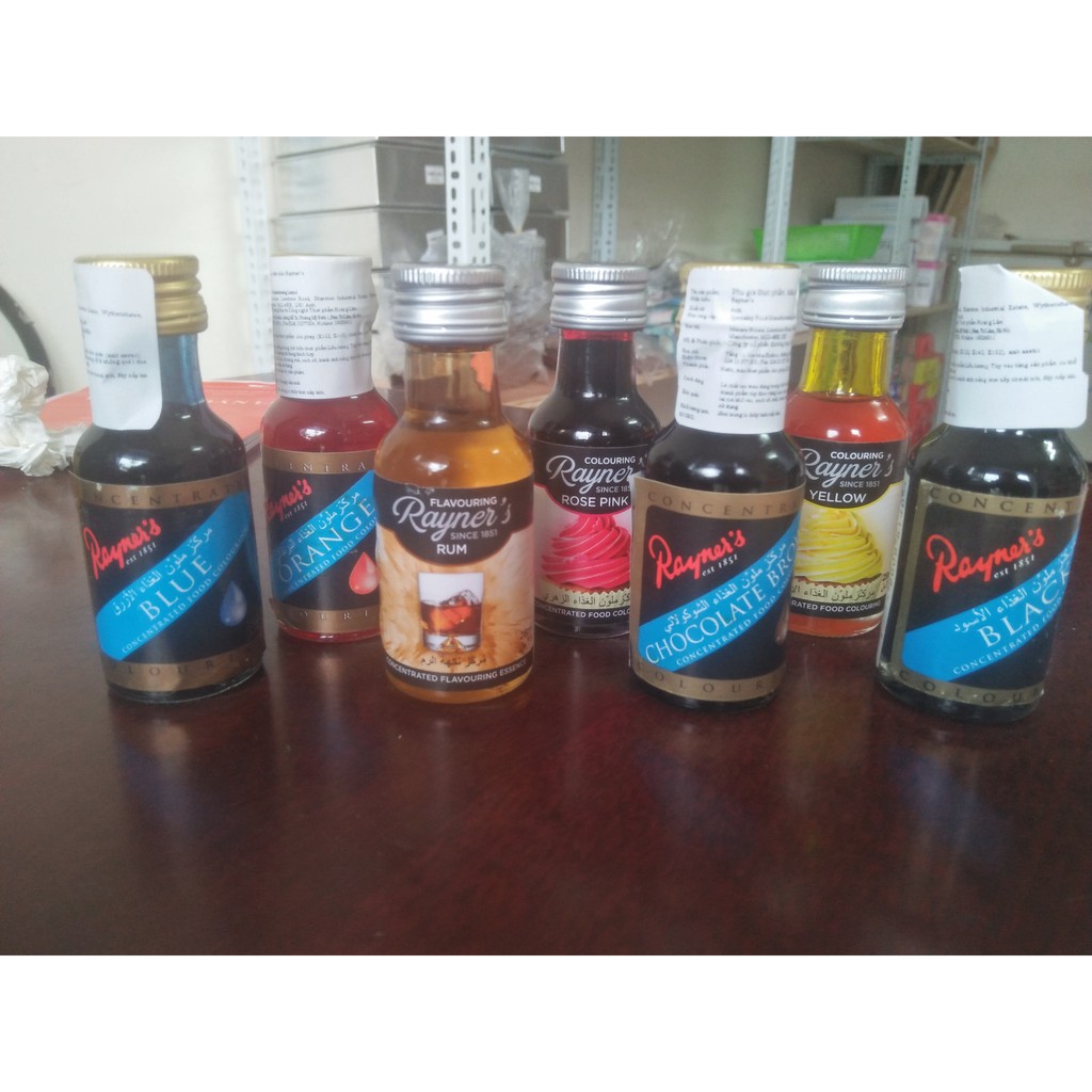 Lọ Màu thực phẩm 28ml,màu thực phẩm Rayner