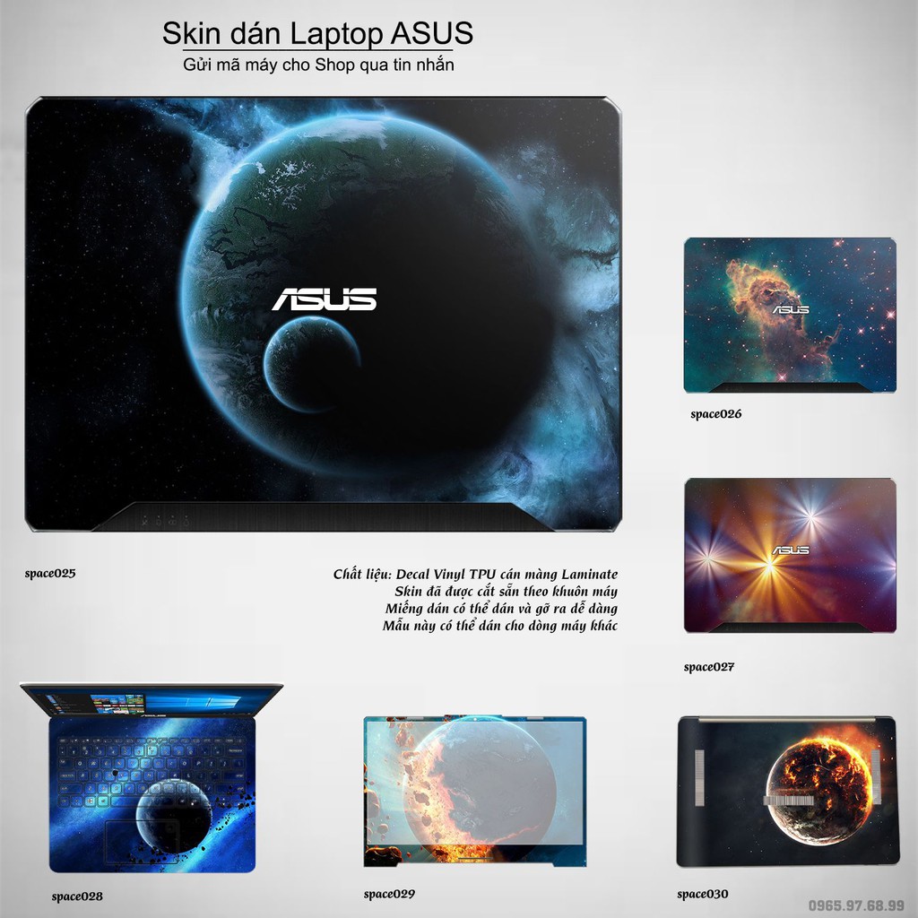 Skin dán Laptop Asus in hình không gian _nhiều mẫu 5 (inbox mã máy cho Shop)