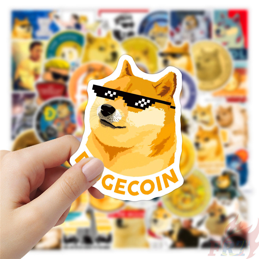 ❉ Dogecoin Series 02 Stickers ❉ 50Pcs/Set DIY Fashion Luggage Laptop Skateboard Decals Doodle Stickers