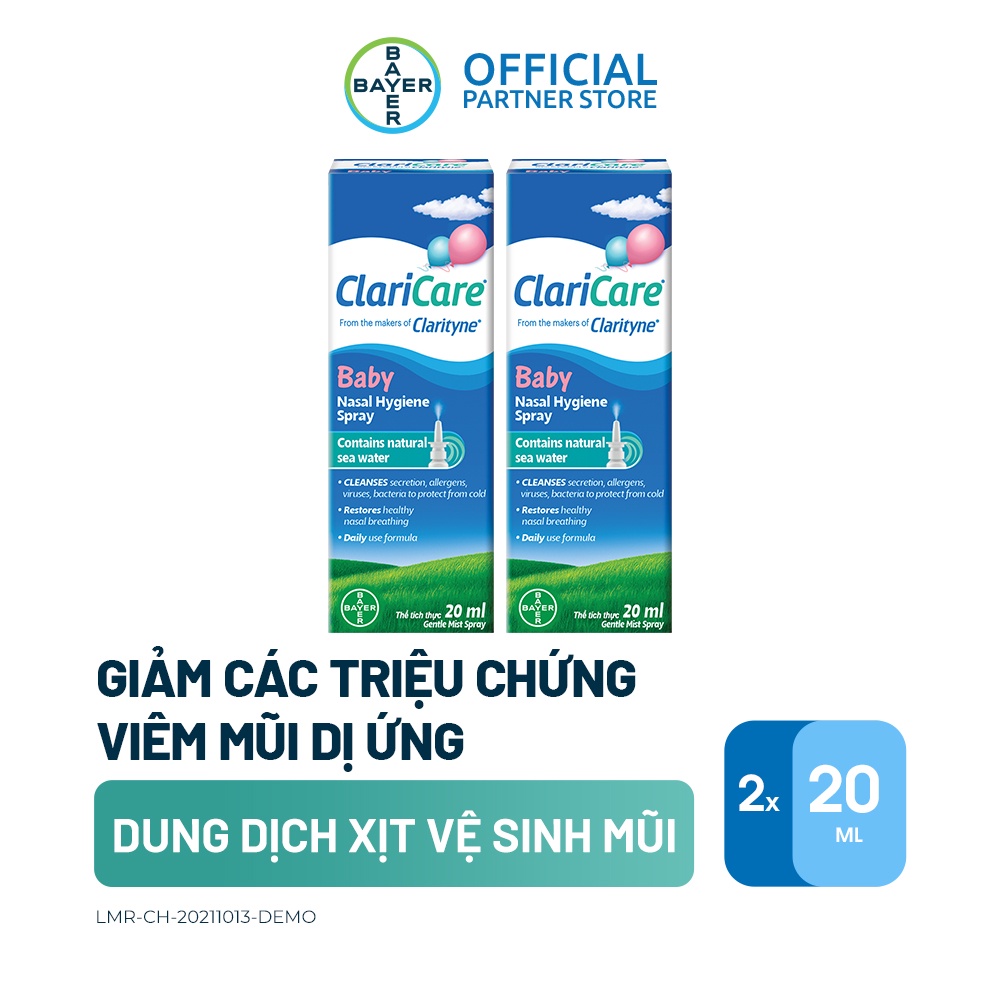 Bộ 2 chai dung dịch xịt vệ sinh mũi cho trẻ em claricare nhập khẩu - ảnh sản phẩm 6