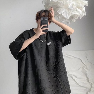 ✦AFFLIGA✦ Áo Thun Tay Ngắn Dáng Rộng Màu Sắc Đơn Giản Phong Cách Hàn Quốc Thời Trang Mùa Hè Cho Nam