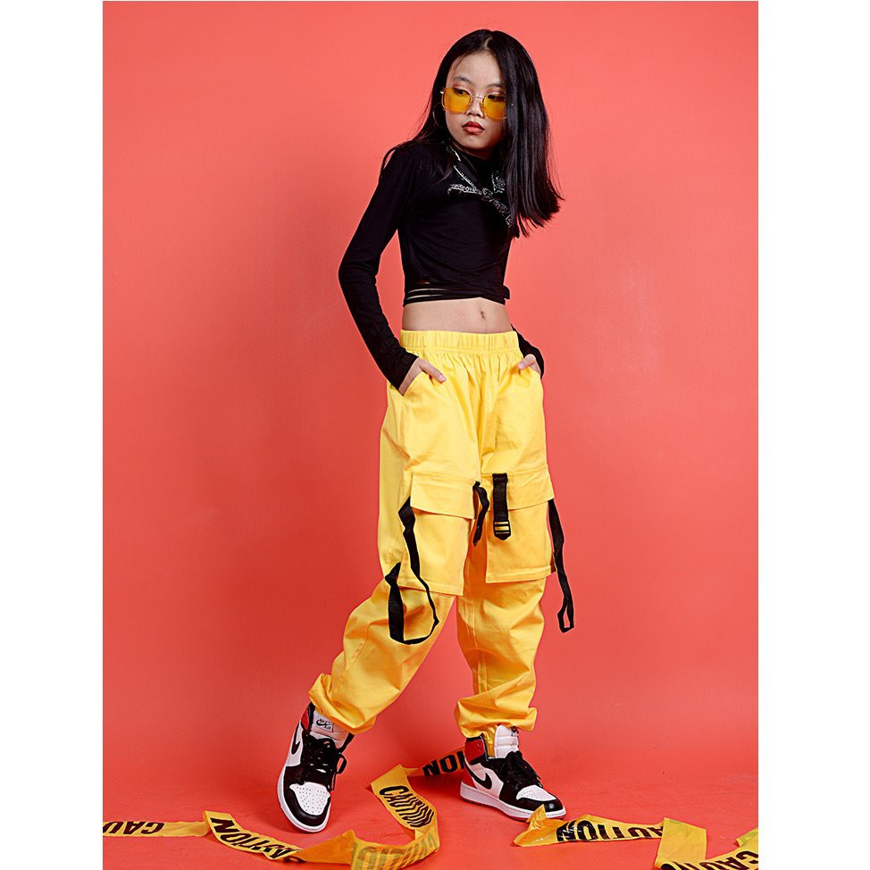 Áo Croptop trẻ em | Áo croptop dây dài tay đen trơn