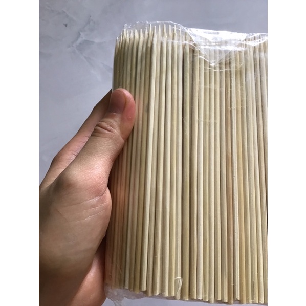 Tăm tre xiên thịt gói 500g dài 15cm, tăm xiên thức ăn