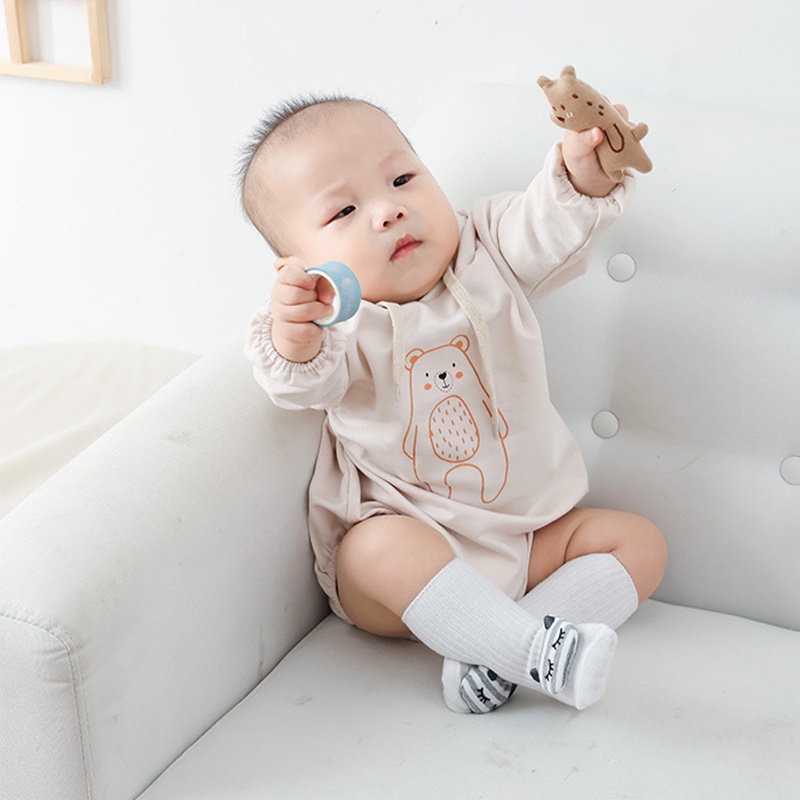 Vớ Dài Chống Trượt Thiết Kế Hoạt Hình 3D Xinh Xắn Cho Bé Sơ Sinh