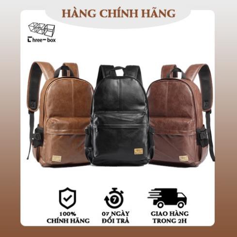 Balo da PU hàng chính hãng Three Box