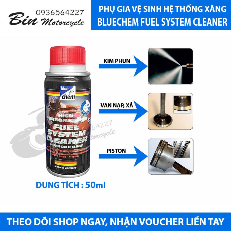 BLUECHEM FUEL SYSTEM CLEANER  50ml -  VỆ SINH HỆ THỐNG XĂNG