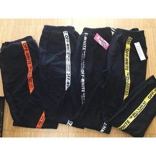 quần jogger đen off white ống suông
