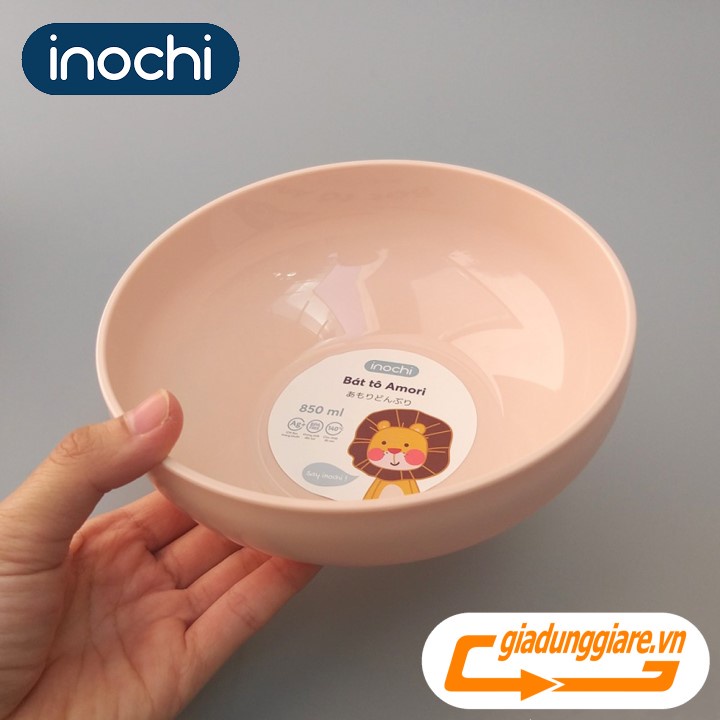(Chính hãng INOCHI) Bát tô chén nhựa to Amori 850 dùng ăn cơm ăn dặm cho bé nhựa nguyên sinh chịu nhiệt kháng khuẩn Ag+