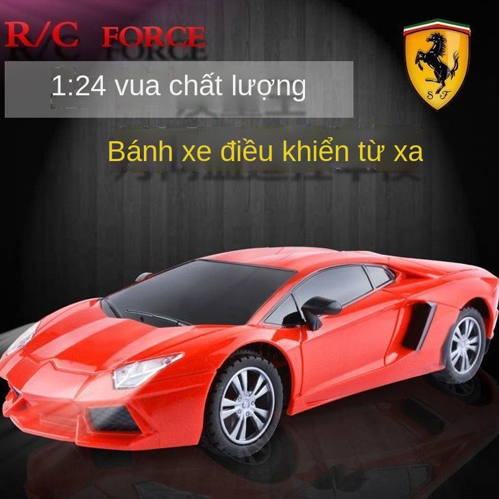 ﺴ✺Lamborghini sạc ô tô điều khiển từ xa cảm biến trọng lực vô lăng trôi đồ chơi trẻ em cậu bé mô hình ô tô điện
