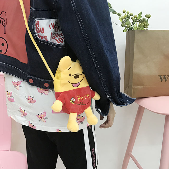 Túi đeo chéo hình hoạt hình nhồi bông dễ thương cho nữ