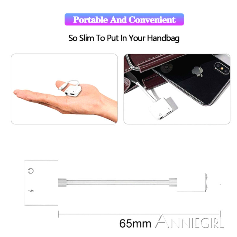 Cáp sạc Lightning kiêm tai nghe 2 trong 1 với giắc cắm 3.5mm cho iPhone