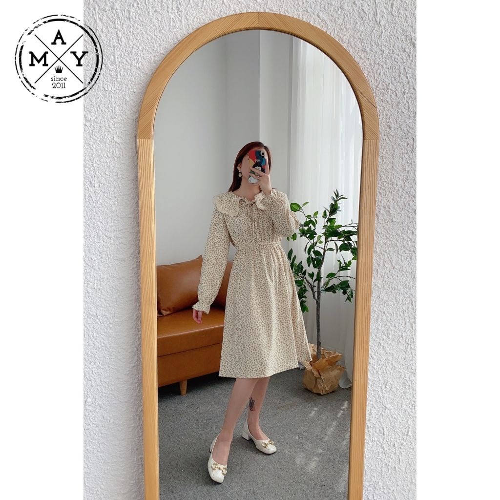 Váy Hoa Nhí Tăm Cổ Sen To MAY.SINCE2011 Thiết Kế Dáng Suông Chất Liệu Vải Thoáng Mát MAN01-0084 | BigBuy360 - bigbuy360.vn