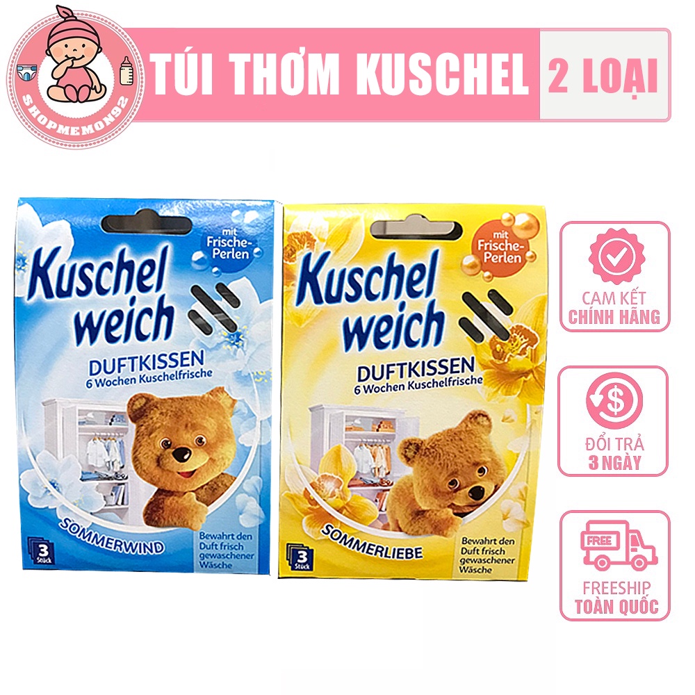Túi thơm để tủ quần áo KUSCHEL hình gấu dành riêng cho bé hàng nội địa Đức