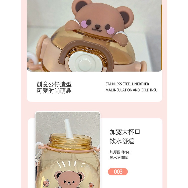 PVN44977 Bình nước dung tích lớn hình dễ thương, bình nước hình gấu thỏ heo Giá Rẻ
