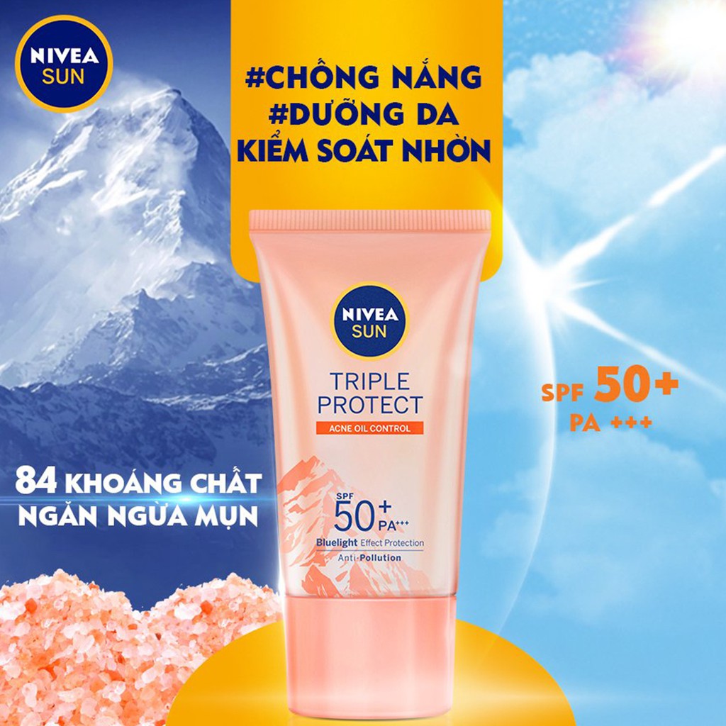 Kem Chống Nắng Dưỡng Da NIVEA SUN Triple Protect - 40ml