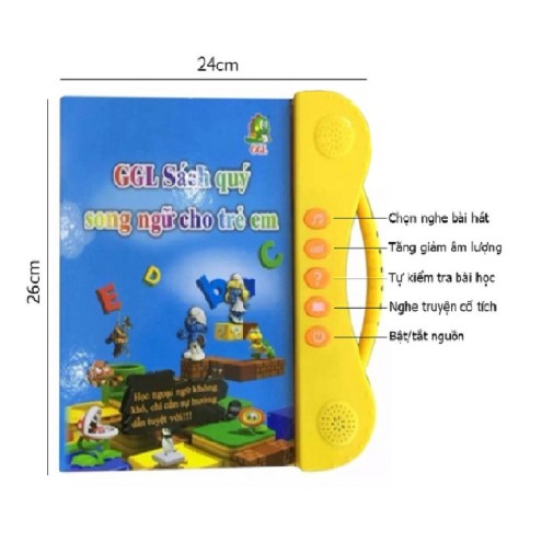 (Tặng bút viết xóa và 1 quyên sách dán nhiều hình) Sách song ngữ Anh – Việt cho trẻ nhỏ