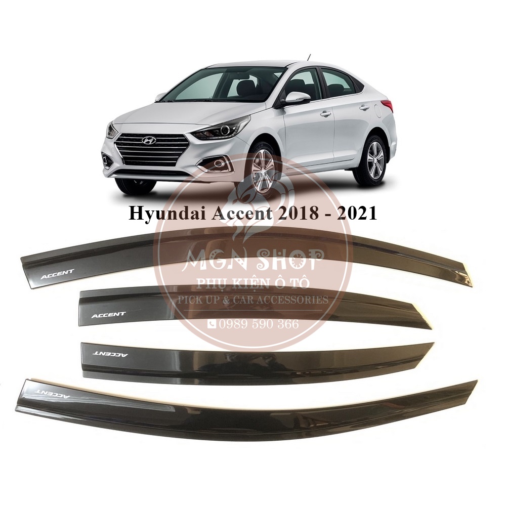 [Vè che mưa] [Hyundai Accent 2018 - 2021] màu đen