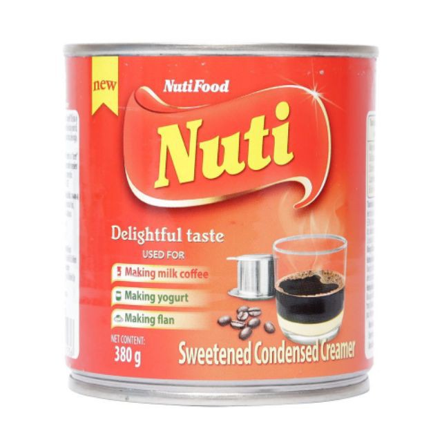 Sữa Đặc Có Đường Nuti Nutifood Xanh/Đỏ Lon 380g