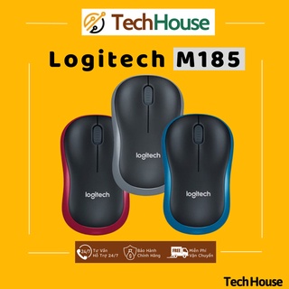Chuột Không Dây Logitech M185 Chính Hãng - Có Công Tắc On/Off - Tặng Kèm Pin - Bảo hành 12 tháng