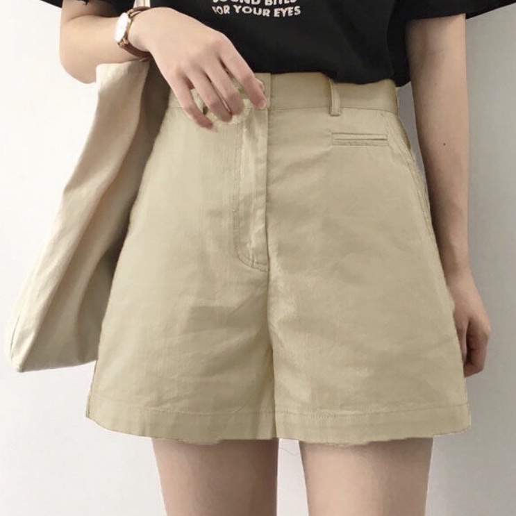 Quần đùi nữ mặc ở nhà đi chơi chất kaki cực mát