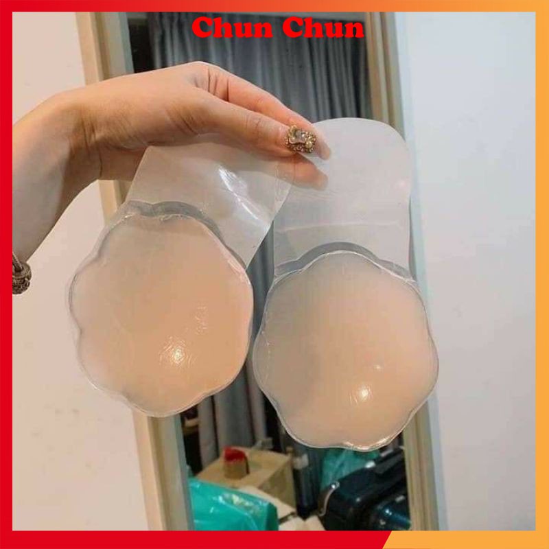 (1 đôi) Dán ti nâng ngực silicon cỡ to 10cm, dán siêu dính dùng được nhiều lần.