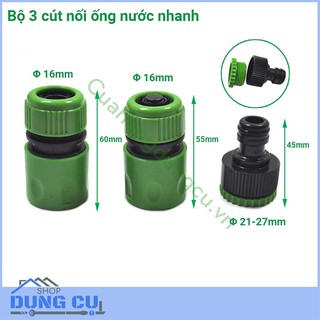 Bộ 3 cút nối ống nước nhanh